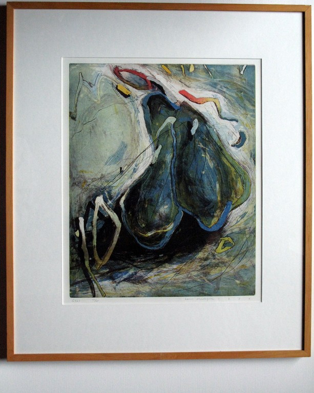 HANS VREDEGOOR - abstracte ets uit 1986  GESIGNEERD en mooi INGELIJST kopen? Bied vanaf 80!