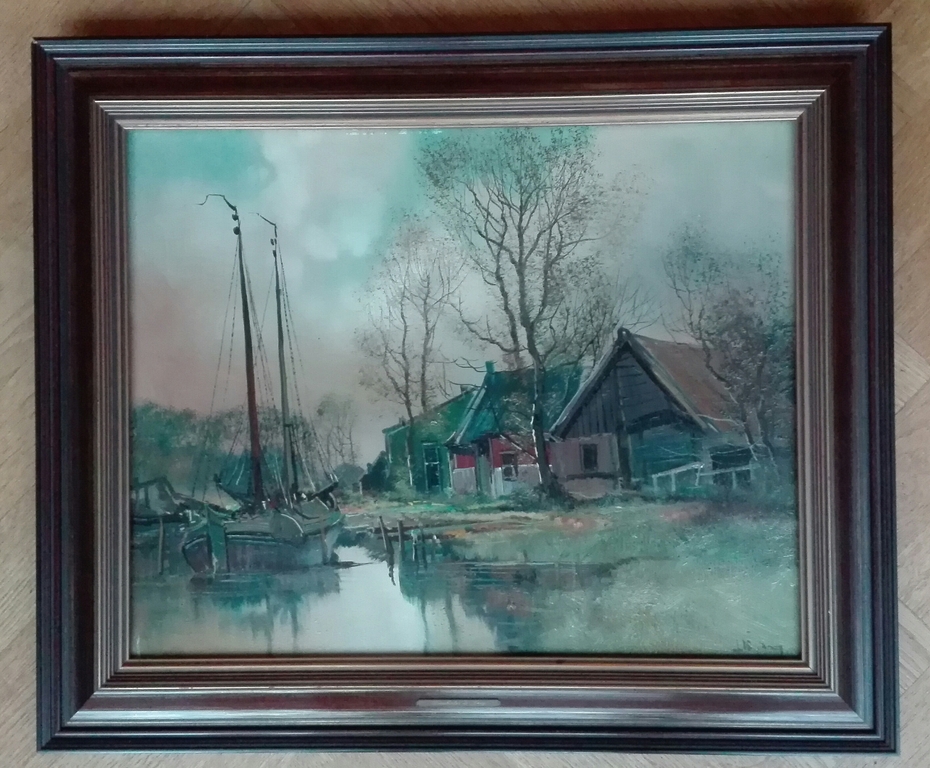 L.de Jong, olieverf op paneel kopen? Bied vanaf 115!