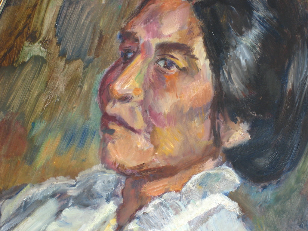 Josef Santen. Olieverf op board. Indonesische vrouw. kopen? Bied vanaf 65!