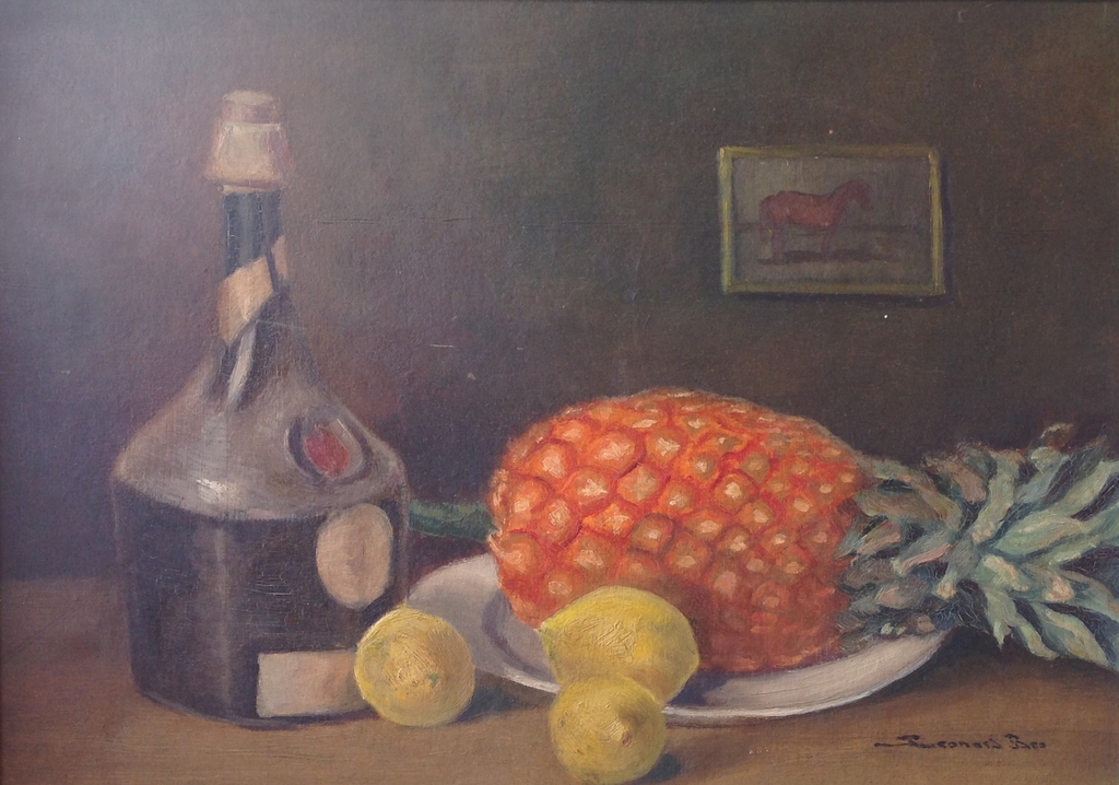 Stilleven met ananas, onduidelijk gesigneerd kopen? Bied vanaf 1!