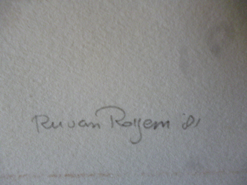 Ru van Rossem - krijttekening - Twee kamelen kopen? Bied vanaf 140!