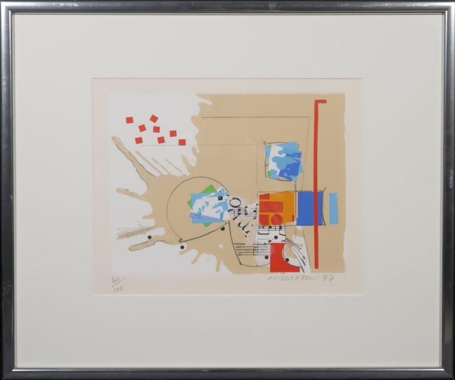 Sam Middleton: Zeefdruk, Composition IV - Ingelijst kopen? Bied vanaf 1!