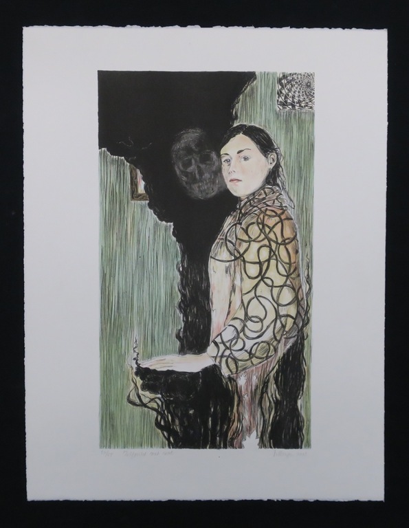 Iris van Dongen: Litho, Zelfportret met rook kopen? Bied vanaf 35!