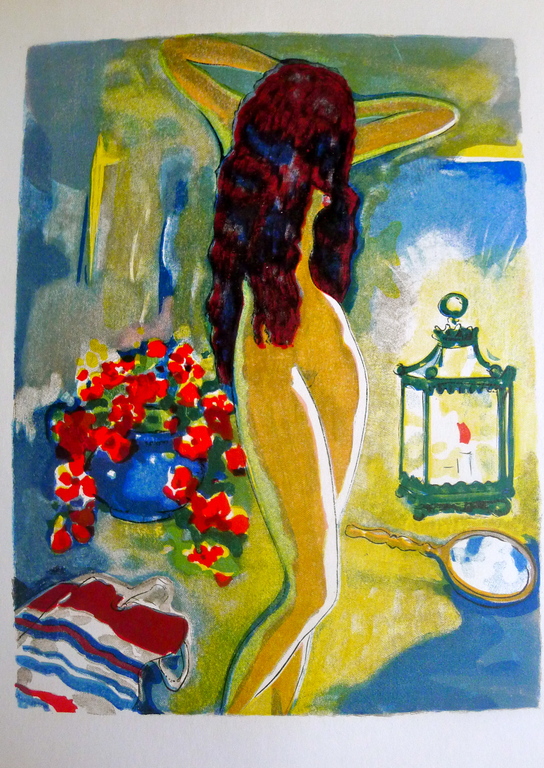Kees van Dongen  een houtgravure  naar aquarel uit 1001 nacht, 1955 . kopen? Bied vanaf 15!