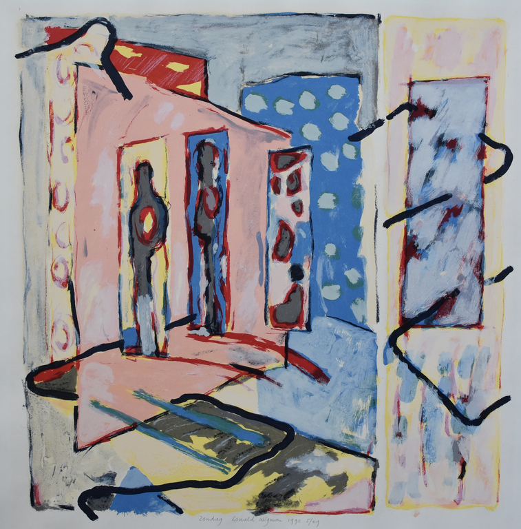 Ronald Wigman, ZONDAG - gesigneerde lithografie - oplage 49 ex. - 1990 verkocht voor € 60!