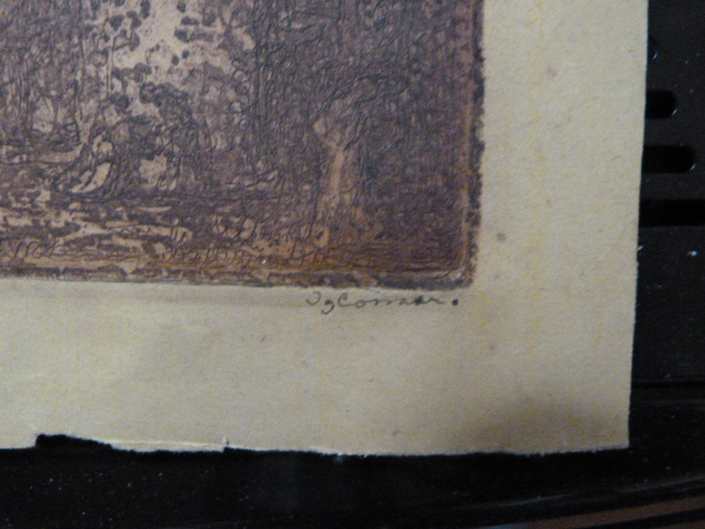 Jacobus Cornelis Wijnandus  Cossaar  -  ets  -  bij de kerk. kopen? Bied vanaf 1!