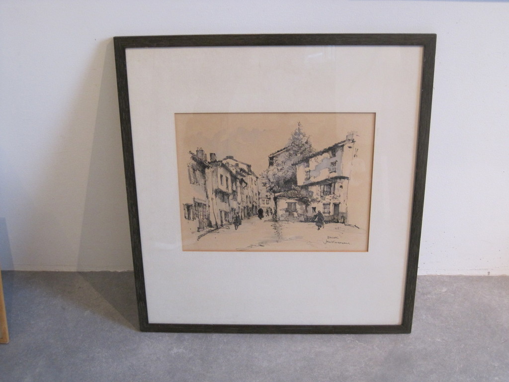Jan Korthals 1916-1972 Amsterdamse impressionist Aquarel Bellac  kopen? Bied vanaf 25!