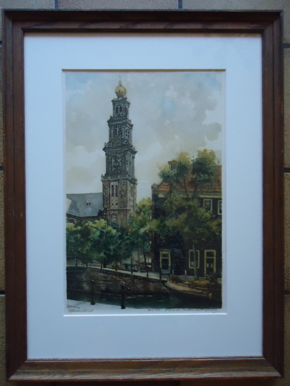 Cornelis Brandenburg ( 1884 - 1954 ) - ets - Westerkerk. kopen? Bied vanaf 1!