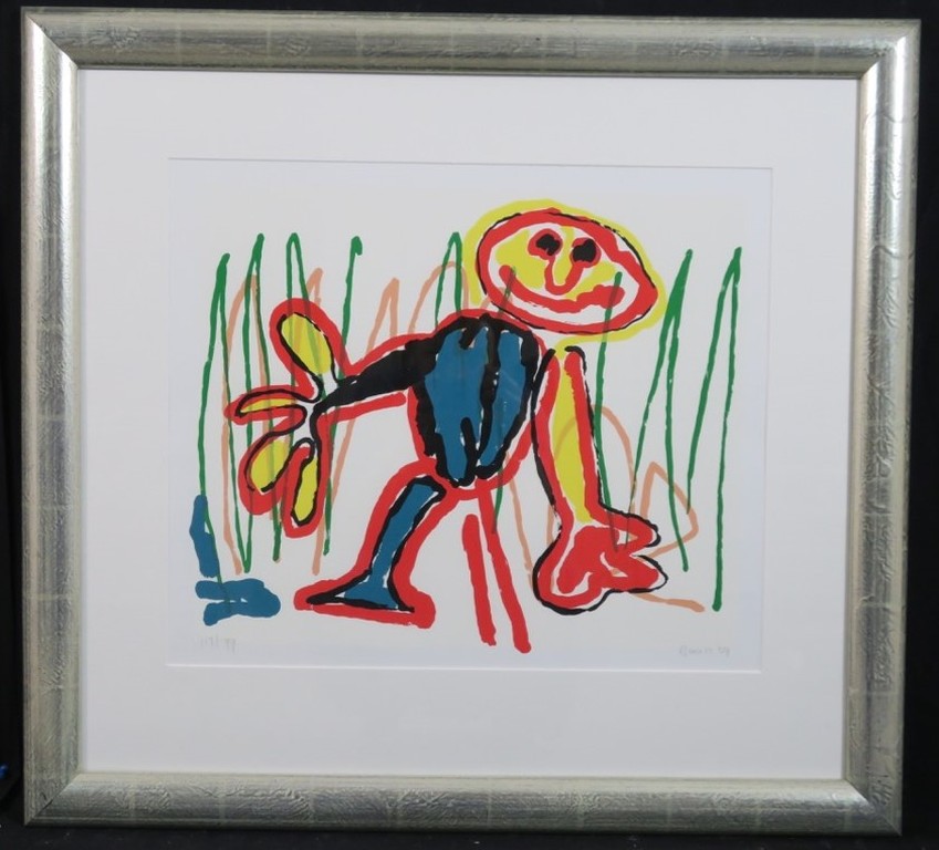 Menno Baars: Zeefdruk, Natuurvriend - Ingelijst verkocht voor € 40!