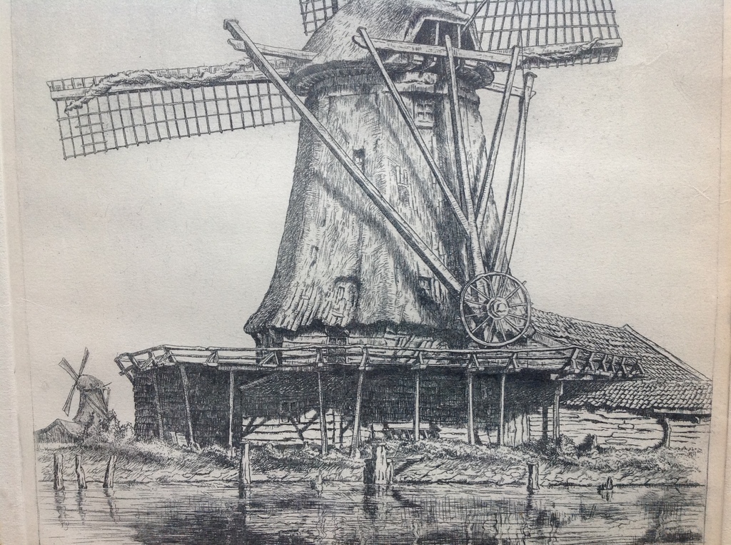 Gerrit Nicolaas Woudt - ets Molen De Oude Zwan Zaandam kopen? Bied vanaf 40!