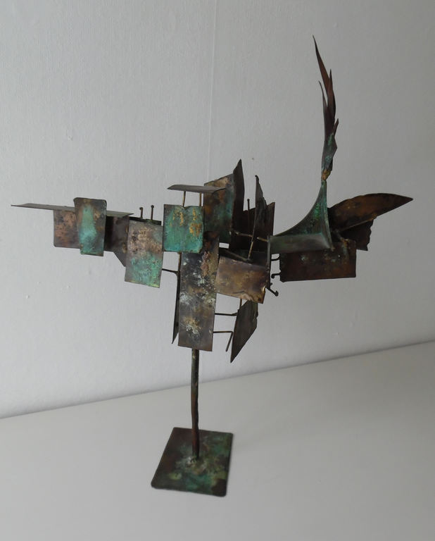 Koperen plastiek van Jan Rot, Vogel kopen? Bied vanaf 35!