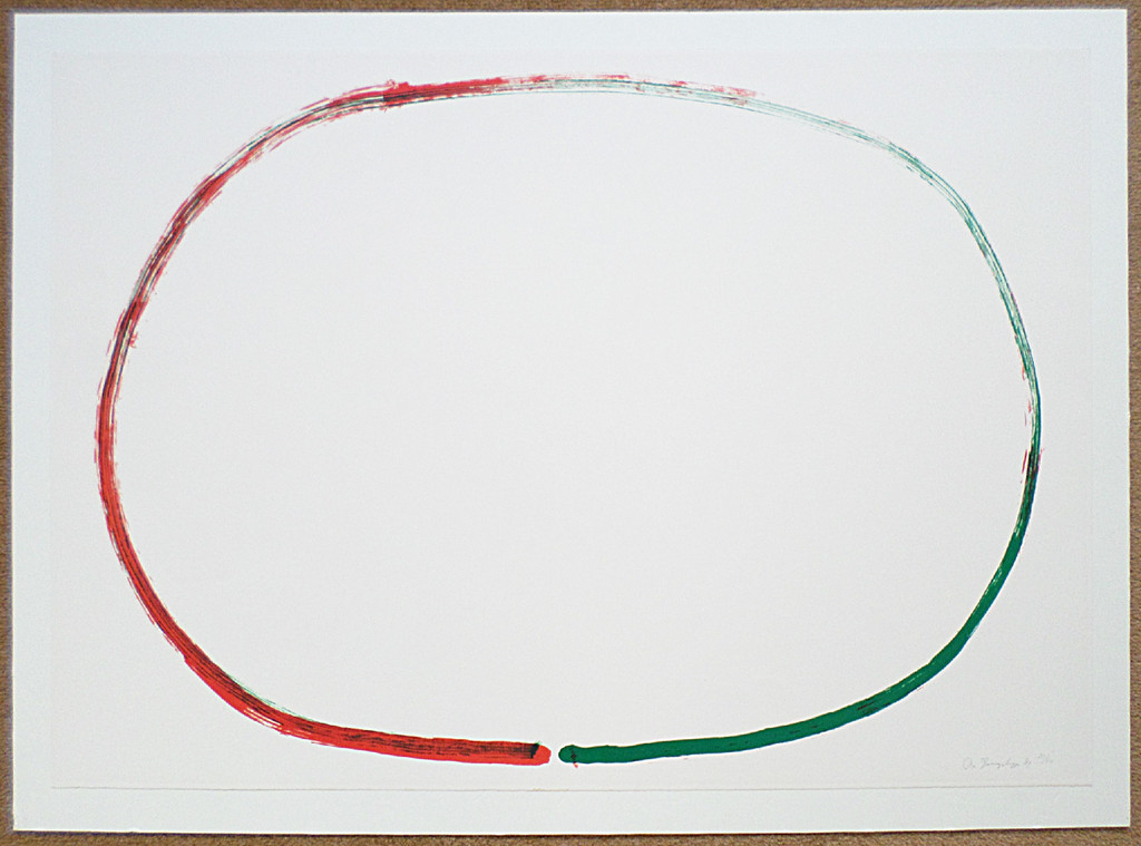 Rob van Koningsbruggen - Ovaal groen/rood, litho (groot, zonder toeslag!) kopen? Bied vanaf 75!