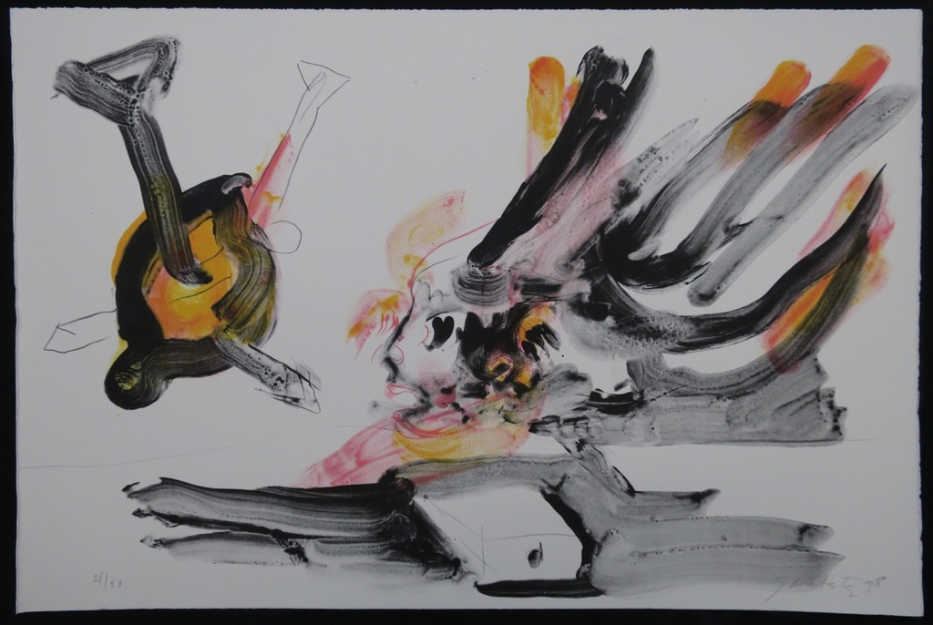 Ger Lataster: Litho, Zonder titel (Groot!) verkocht voor € 200!
