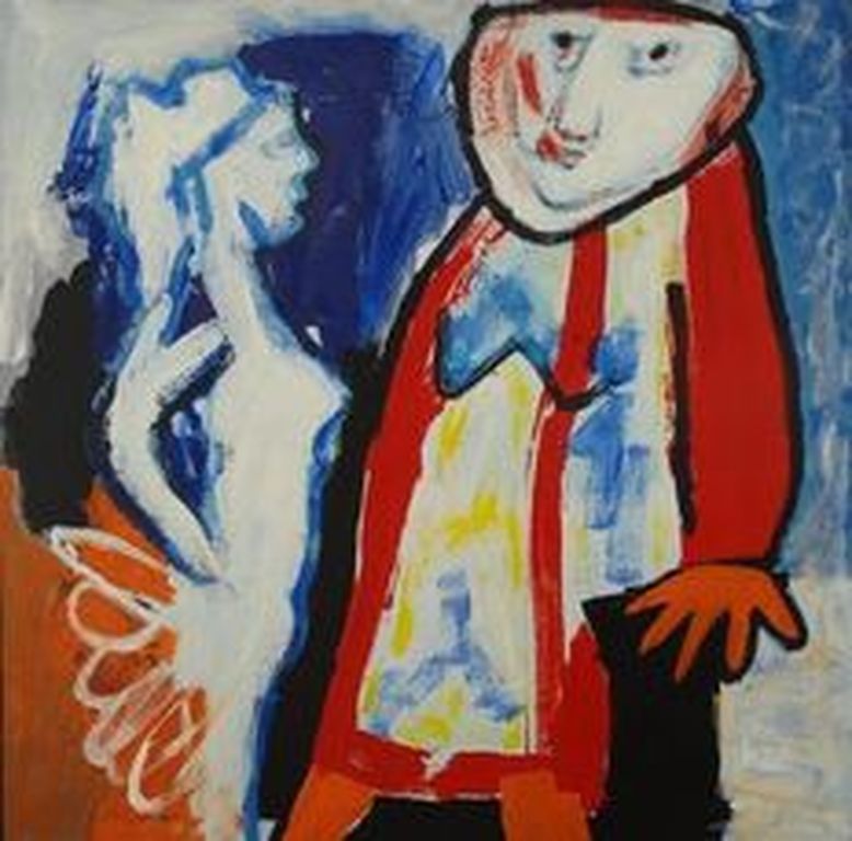 MARTIN van WORDRAGEN Gr Zeefdruk (80x85cm) DE TROUWDAG Handgesign. verkocht voor € 65!