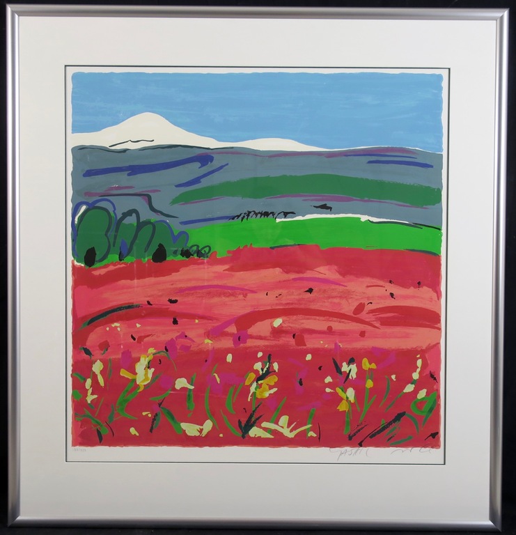 Amos Yaskil: Zeefdruk, Spring Blossems - Ingelijst (groot) kopen? Bied vanaf 80!