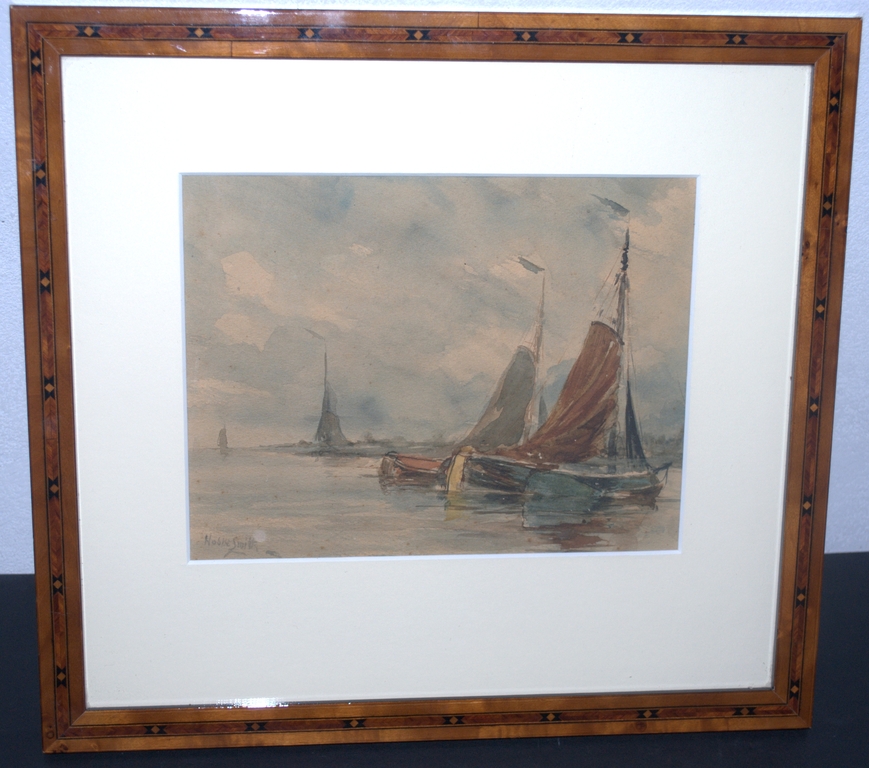 Hobbe Smith-afgemeerde zeilschepen -aquarel kopen? Bied vanaf 120!