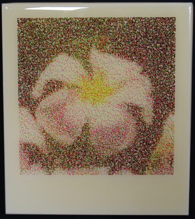 Dick Donker: Zeefdruk en epoxyhars op paneel, Zonder titel kopen? Bied vanaf 1!