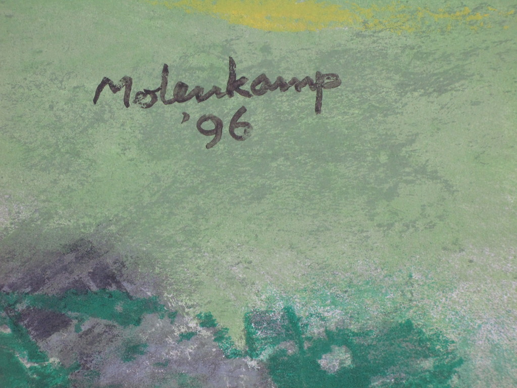 NICO MOLENKAMP - GROOT modern werk uit 1996 - GESIGNEERD en mooi INGELIJST. kopen? Bied vanaf 300!