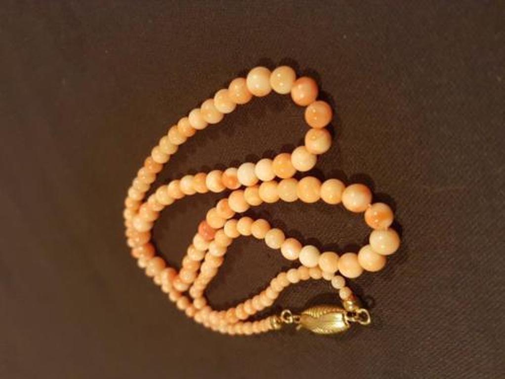 Ketting 1960 Mediterranean koraalroze (Corallo rosa di Sciacca) Sicilia-Italia kopen? Bied vanaf 35!