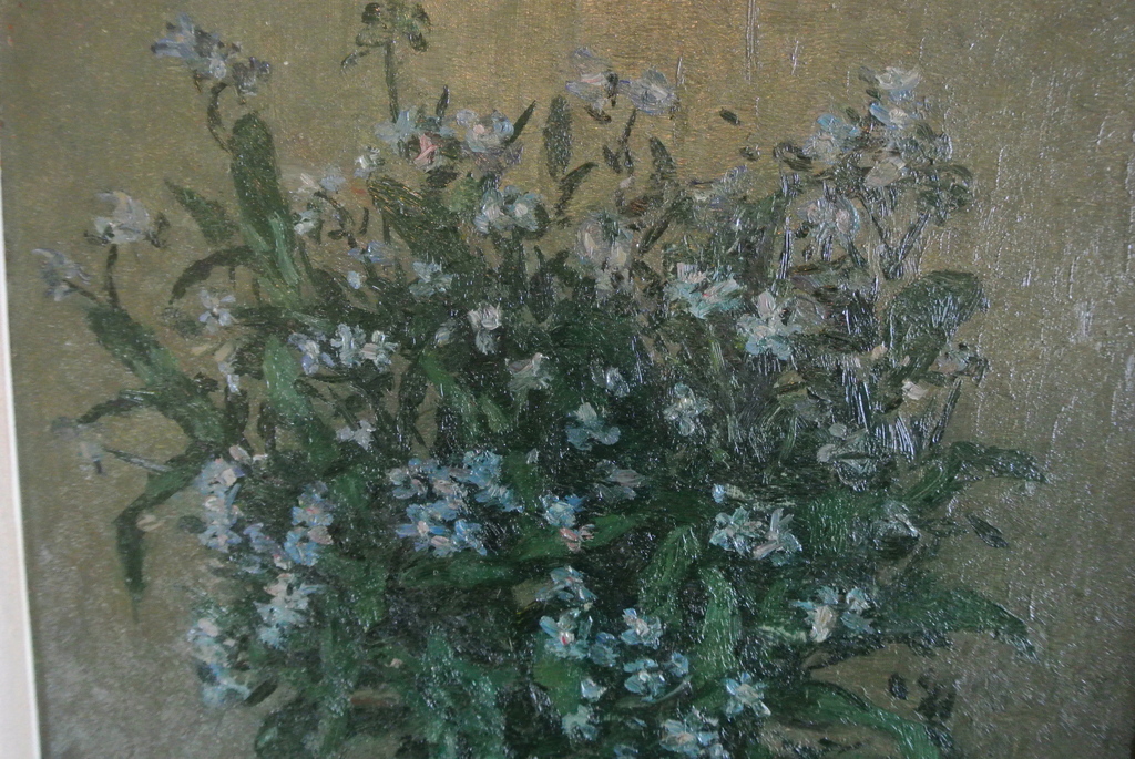 PAUL ARNTZENIUS. (1883 - 1965 ) Olieverf op board. Glazen vaas met bloemen. kopen? Bied vanaf 195!