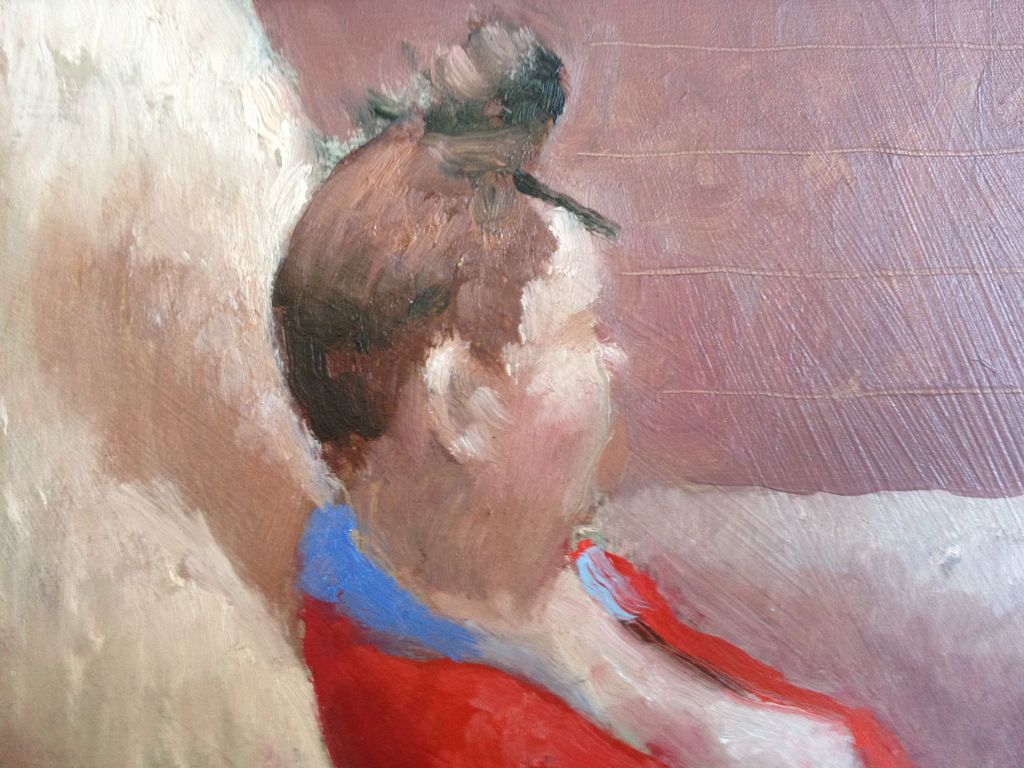 AcheterSebastiaan Haykens. Olieverfschilderij, Rode kimono? Enchérissez de 125!