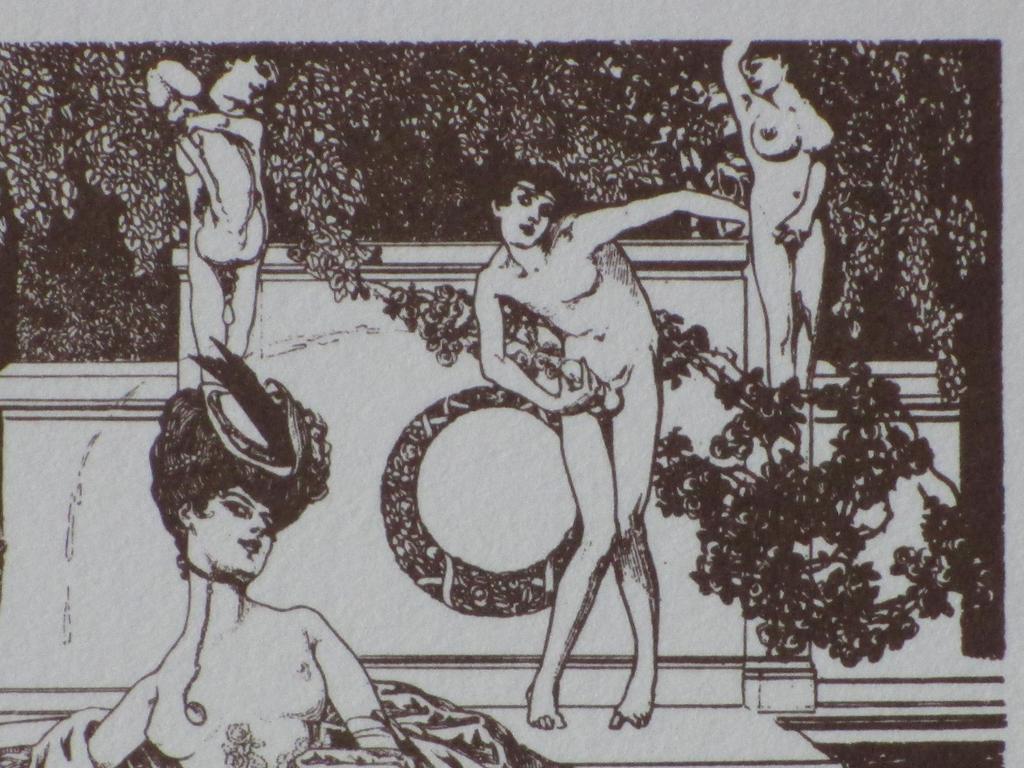 Franz von Bayros, Erotische scene, Litho kopen? Bied vanaf 1!