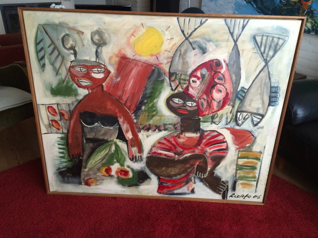 John Lie a Fo - Transformation (groot museaal werk, olieverf op doek) kopen? Bied vanaf 850!