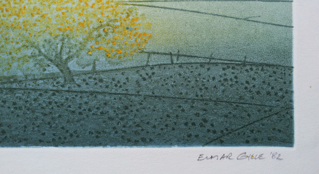 Elmar Gille - Rivierlandschap, aquatint ets kopen? Bied vanaf 75!