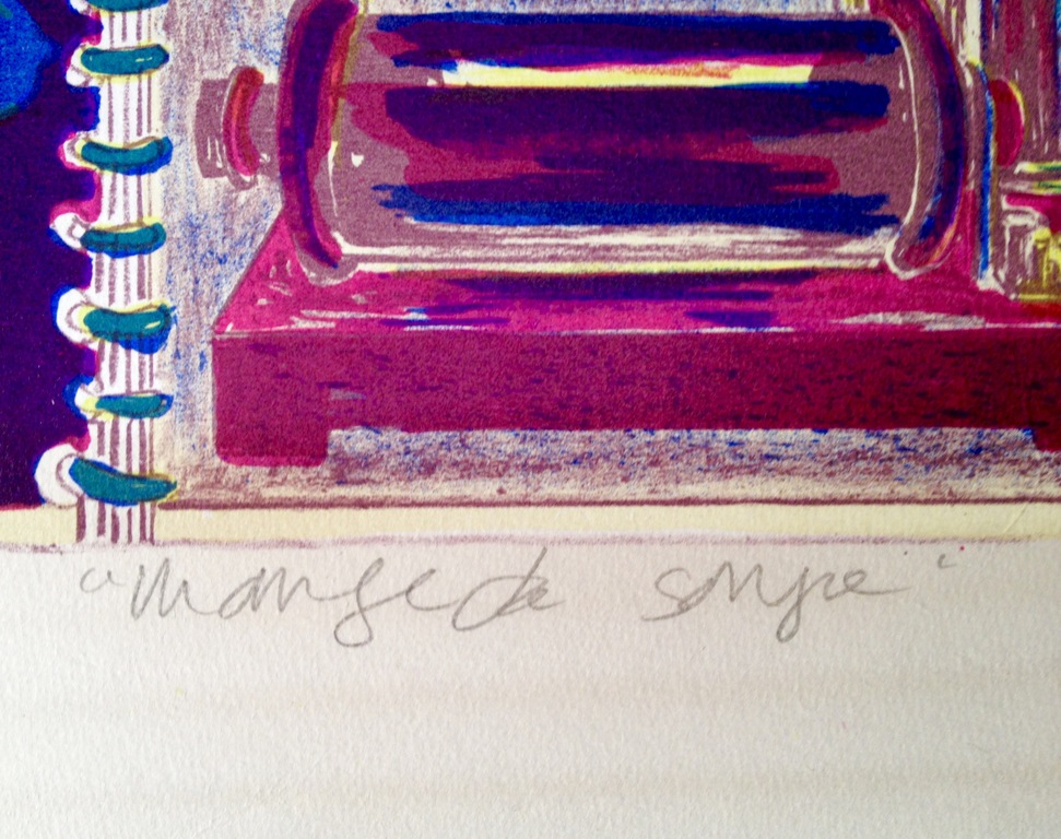 Jacqueline de Jong, litho in kleuren, "Mange la soupe", Prent 190,1975 kopen? Bied vanaf 14!