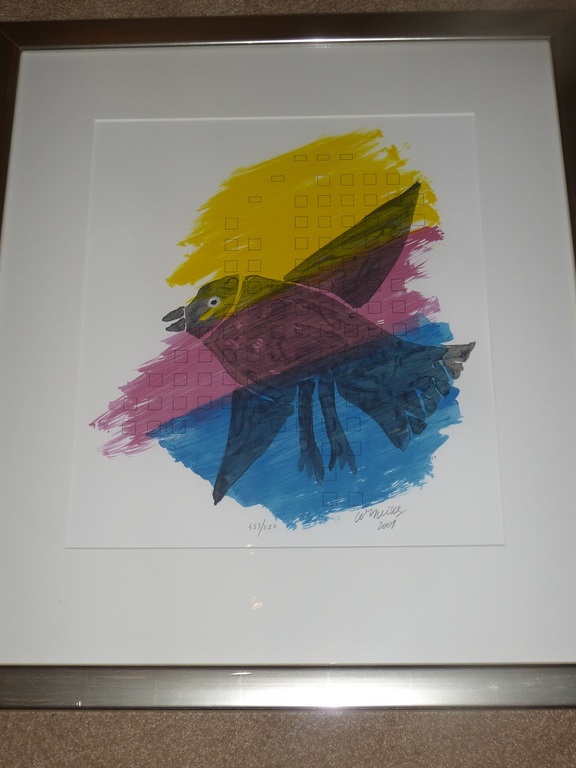 Corneille, grote zeefdruk, 2001, handgesigneerd verkocht voor € 225!