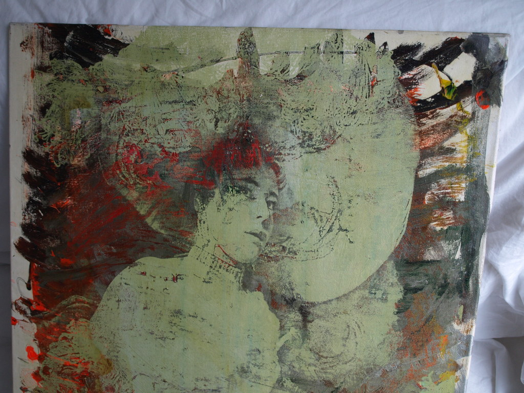 Peter Donkersloot : olieverf en monoprint op linnen - Sophia Loren - 1997 kopen? Bied vanaf 1!