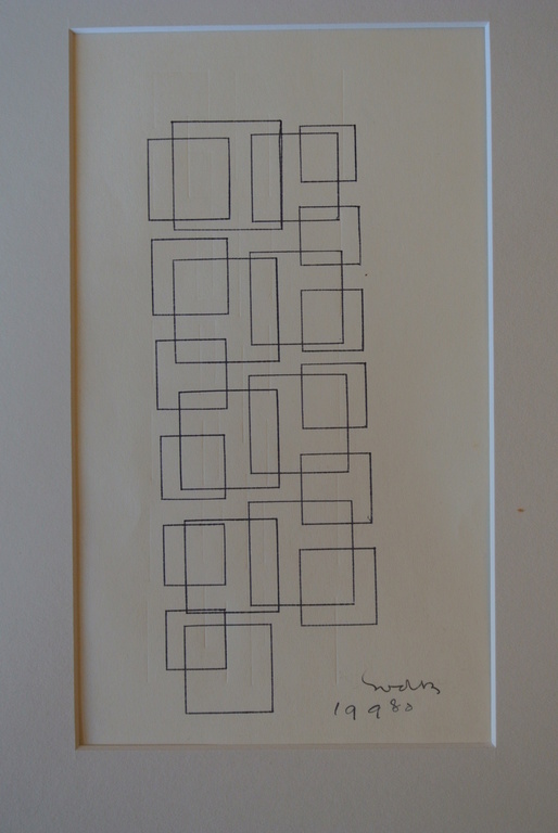 Siep van den Berg. -Variaties op een thema I - Pentekening. 1980.Handgesigneerd. kopen? Bied vanaf 65!