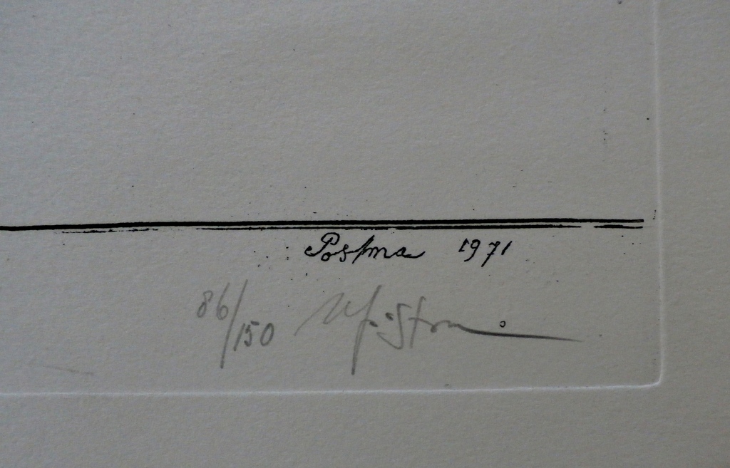 Hannes Postma - ets: Afscheid - 1971 kopen? Bied vanaf 25!