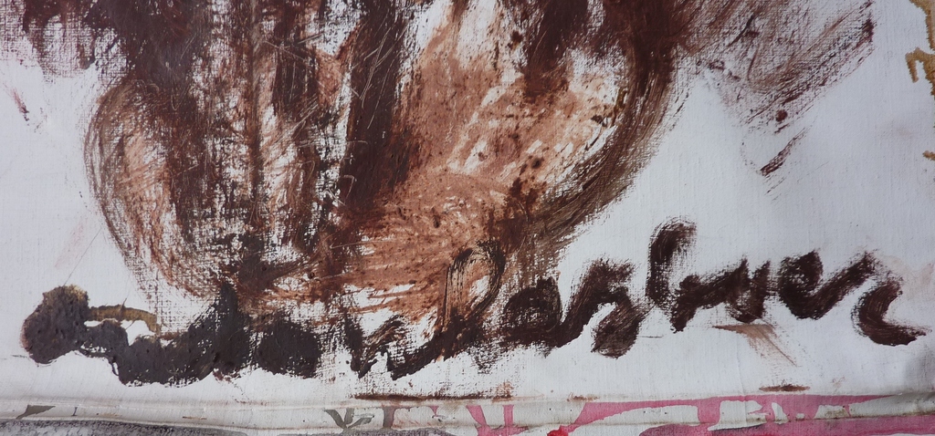 ANTON HEYBOER - Groot verf op doek schilderij "Ik Geloof" kopen? Bied vanaf 250!