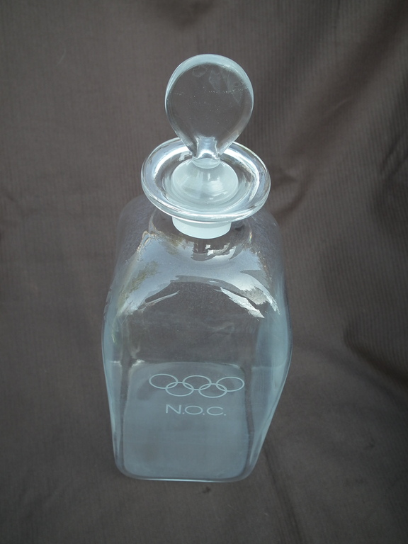 Ongespecificeerd - Nederlands Olympisch Comite (NOC) kristallen karaf met logo en olypische ringen kopen? Bied vanaf 20!