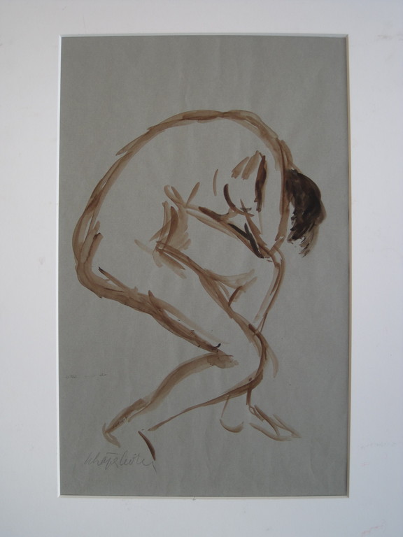 Interessant omstreeks 1920 impressionistisch aquarel  "mannelijk naakt"  kopen? Bied vanaf 1!