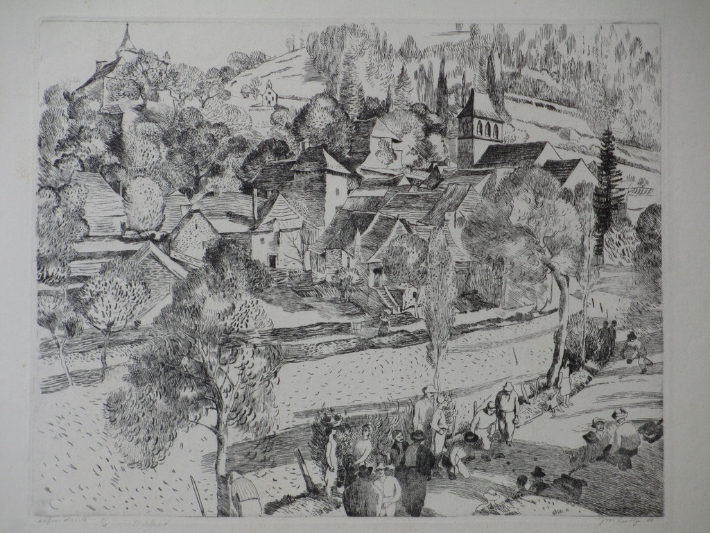 Jaap Luttge, L'entree du village, Ets verkocht voor € 35!