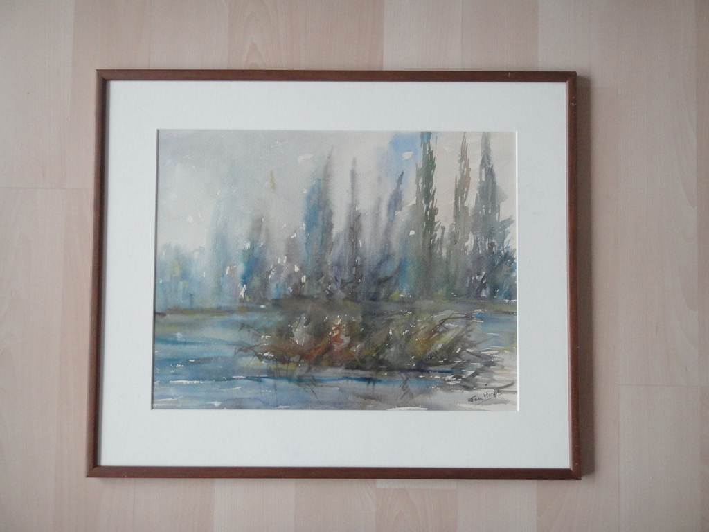 Bob ten Hoope (1920-2014), aquarel, abstract landschap  kopen? Bied vanaf 55!