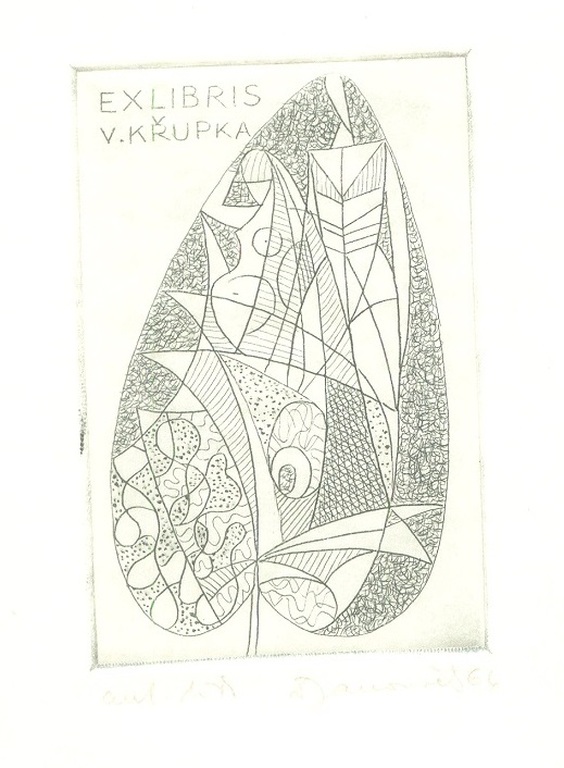 Janouškova: Drie etsen, Ex Libris (abstracte composities) kopen? Bied vanaf 1!