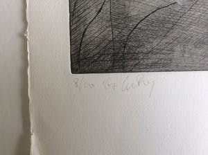 Guillaume Le Roy - Guillaume Le Roy: grote ets, Compositie 3, 1967. kopen? Bied vanaf 10!