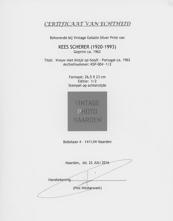 Kees Scherer - vintage gelatine zilver print op barietpapier - Portugal          kopen? Bied vanaf 50!