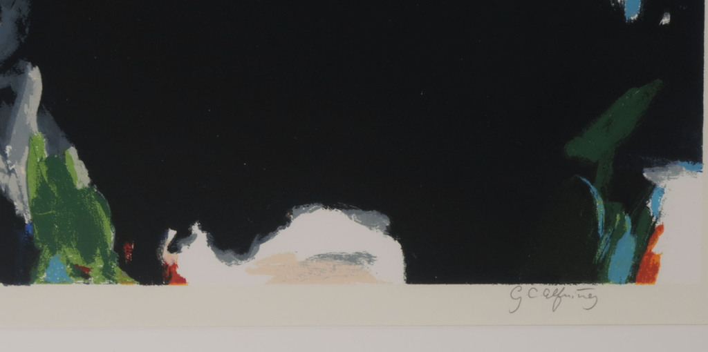 Gerda Elfring: Zeefdruk, Drie koeien - Ingelijst kopen? Bied vanaf 50!