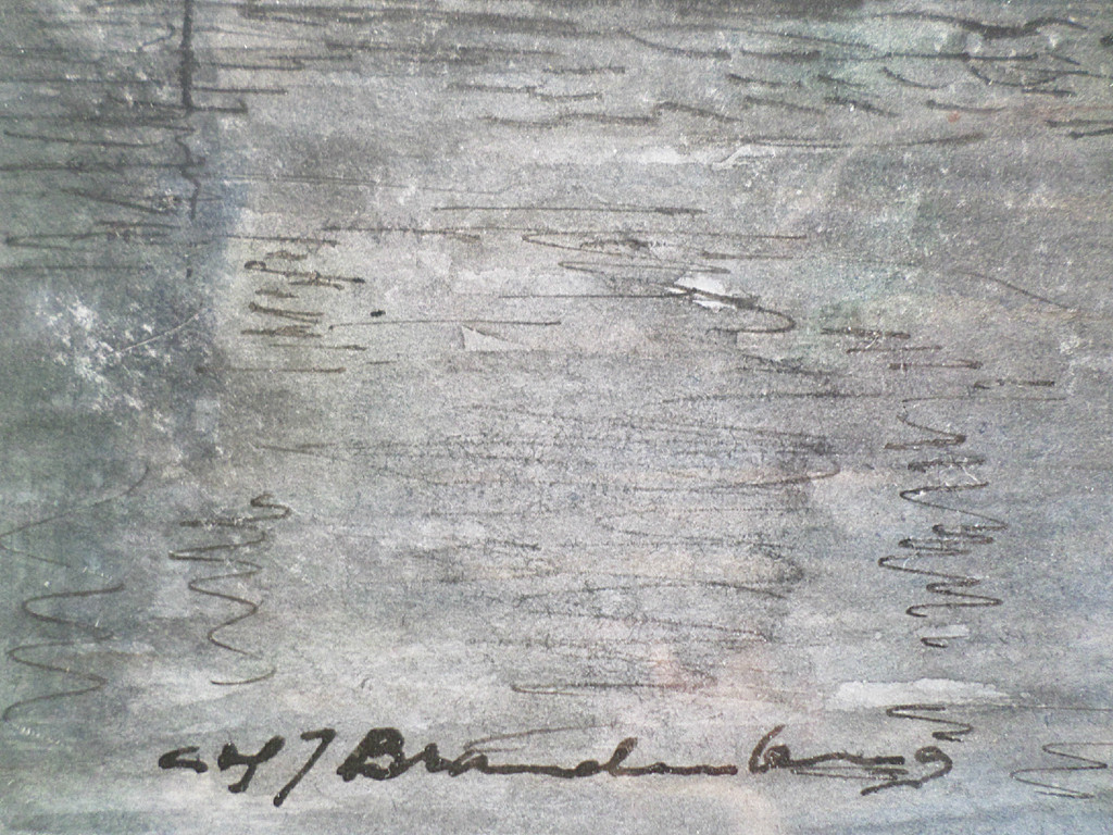 C.H.J. Brandenburg - Brouwersgracht in Amsterdam, aquarel (mooi ingelijst) kopen? Bied vanaf 120!