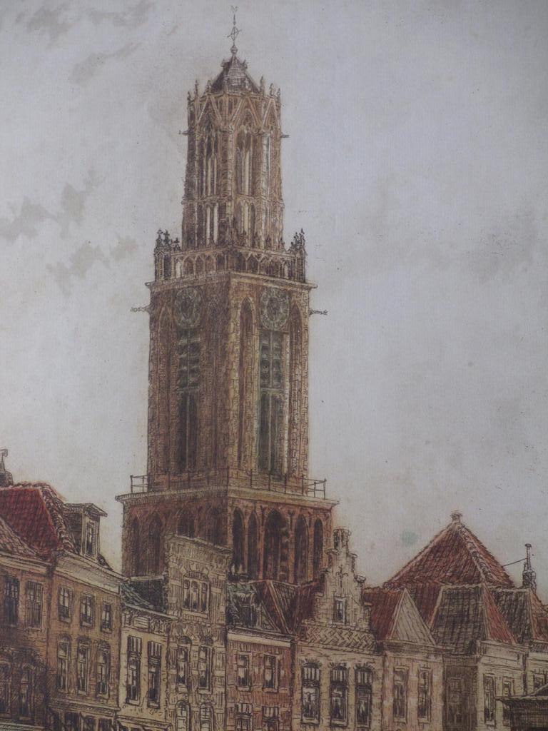 Eugene Rensburg - Vischmarkt Utrecht 1925 - Kleurets kopen? Bied vanaf 35!