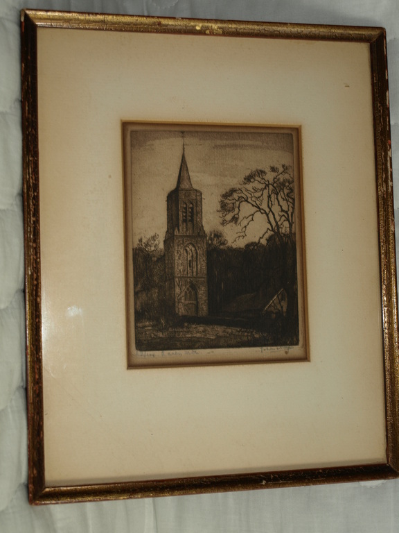 Ets – Laren nu - Gesigneerd – 1943 - Ingelijst 21 x 26 cm – 23/100 kopen? Bied vanaf 1!