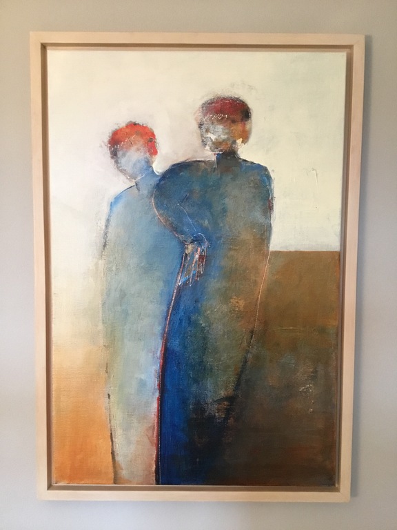 Paula Evers. Titel Two of them. 90-60cm.Ingelijst.Jaar 2004. Linnen. kopen? Bied vanaf 2000!