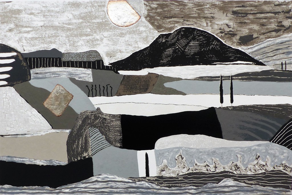 Ronald Boonacker,Zeefdruk op papier,Night sky 1,Handgesigneerd. kopen? Bied vanaf 75!