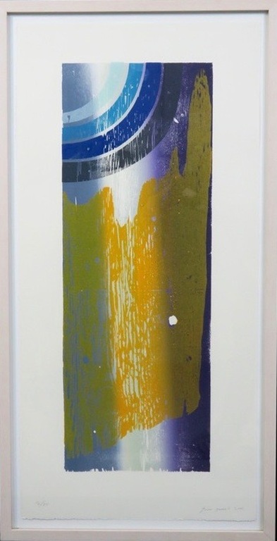 Joris Geurts: Houtsnede, Z.T. (geel) - Ingelijst kopen? Bied vanaf 1!