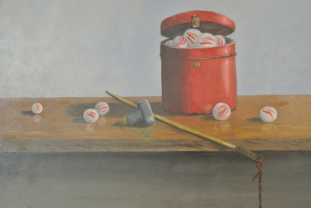 Henk Poeder, Stilleven, Olieverf op board. Kinderspeelgoed. kopen? Bied vanaf 125!