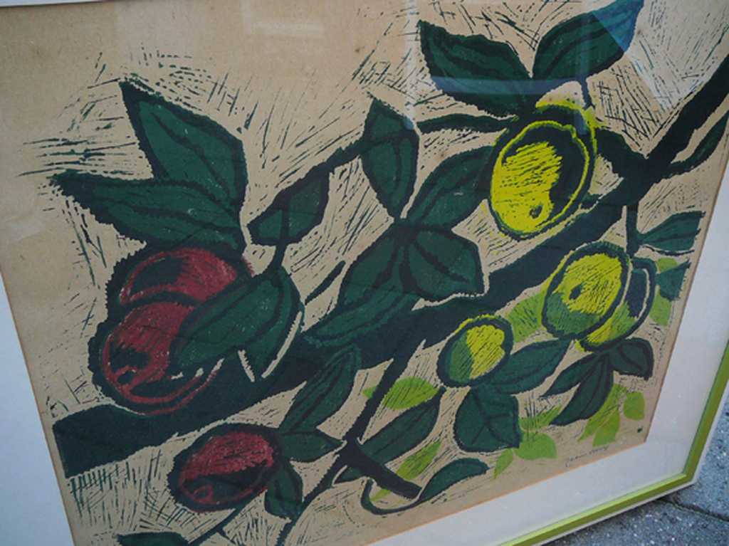 Jeanne Bieruma Oosting: 'Appeltak' -linoleumsnede- kopen? Bied vanaf 145!